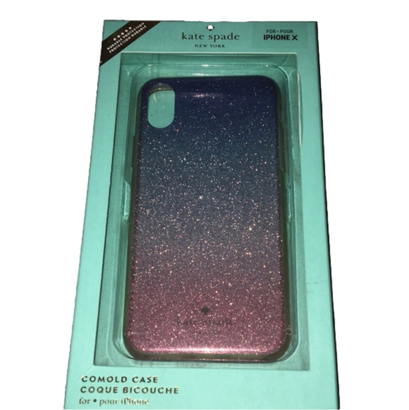 NIOB Kate Spade New York Sunset Glitter Ombré iPhone X Comold Case - Picture 1 of 1